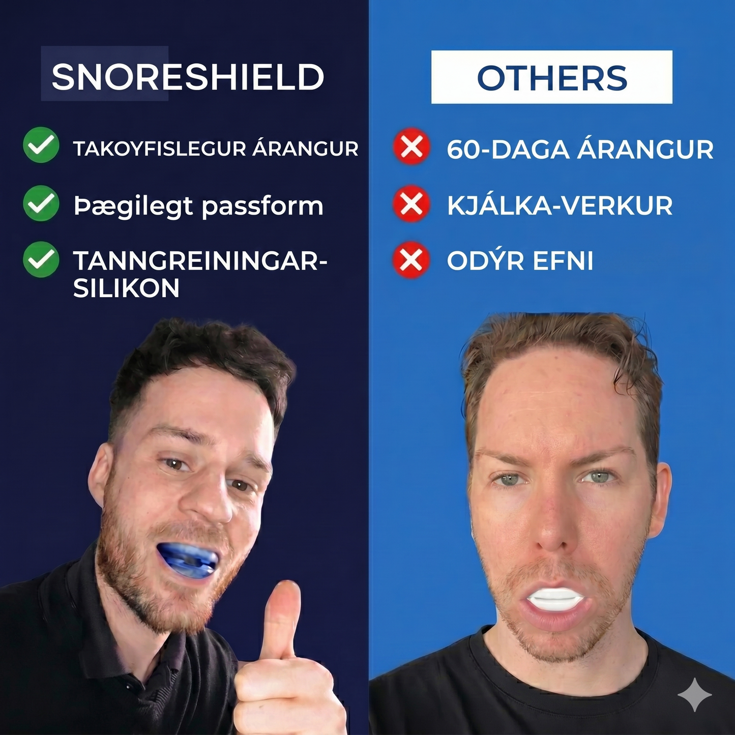 Munnvörn gegn hrota – SnoreShield™